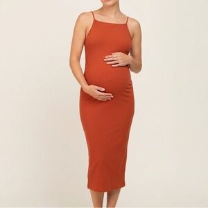Old Navy Terracotta Maternity Maxi Bodycon Dress